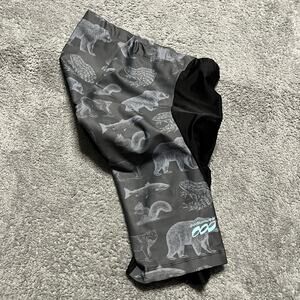 Podiumwear Cycling Shorts Mens 3XL Padded Bike Riding Gray Animal Print